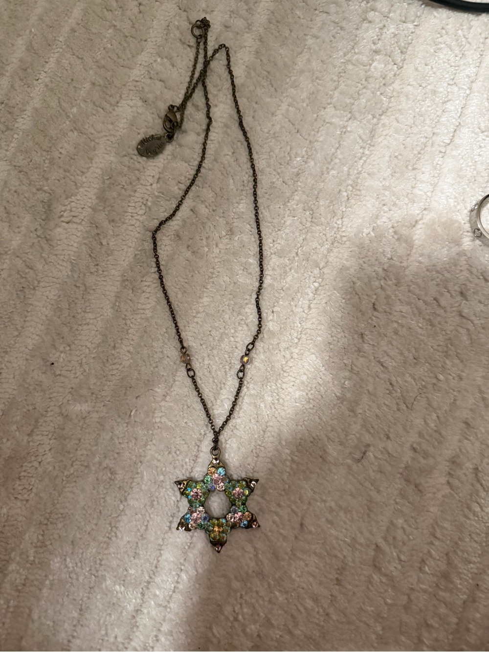Michal Negrin Multicolor Crystal Star Pendant Necklace